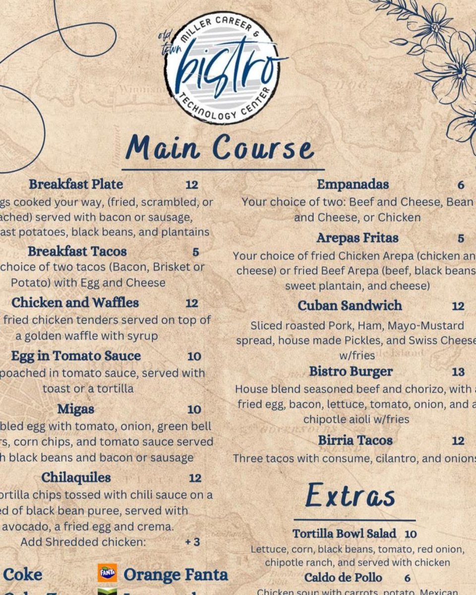 The Old Town Bistro at Miller Career &amp; Technology Center (MCTC) is open for breakfast and lunch now through April 17! Come enjoy delicious student-prepared meals at this hidden gem located right inside MCTC (1734 Katyland Drive, Katy, TX 77493). #KatyISD