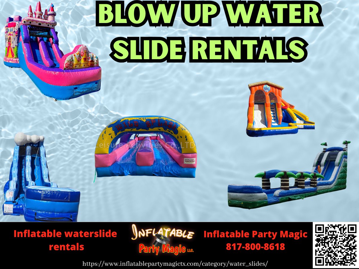 partymagictx's tweet image. 🔥 Beat the Texas heat with blow up water slide rentals! Perfect for backyard parties &amp;amp; summer fun! 💦

📞 Call/Text: 817-800-8618
🌐 inflatablepartymagictx.com/category/water…

#InflatablePartyMagic #BlowUpWaterSlideRentals #InflatableWaterSlides #WaterSlideToRentNearMe #SummerVibes #DFWFun