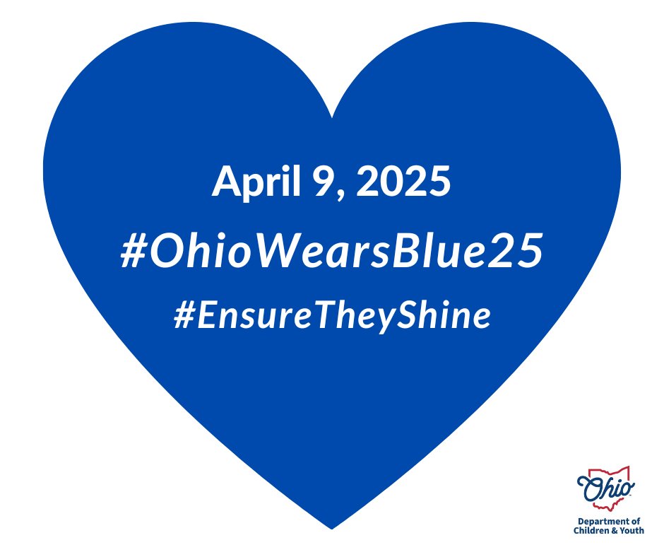 Join us tomorrow April 9th for our next prevention webinar featuring the Family Success Network. To register visit octf.ohio.gov/aprilwebinars
 
Don't forget to wear blue tomorrow to spread awareness of Child Abuse Prevention Month!
#capm2025
#EnsureTheyShine
#ohiowearsblue25