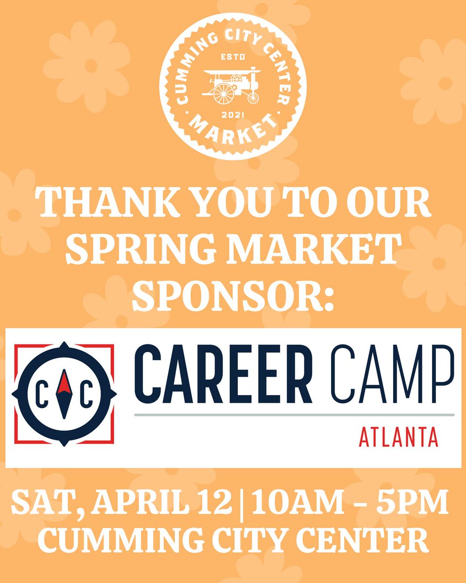 Come visit us this Saturday, April 12th from 10AM-5PM at the Cumming City Center Market!