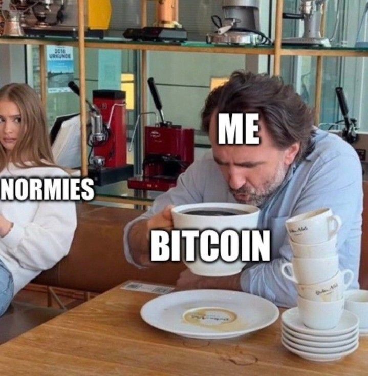 0xteumessia's tweet photo. Me: drinks a little Bitcoin every morning to stay functional
Normies: “You really need help…”
Me: Exactly. Help me stack more sats.

#BitcoinBrain #CryptoCaffeine #NormiesDon #BTCAddict #blockchaindudes https://t.co/5nvOgoMguR