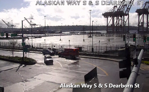 衝突SBレーンをAlaskan Way sでSBレーンをブロックします。