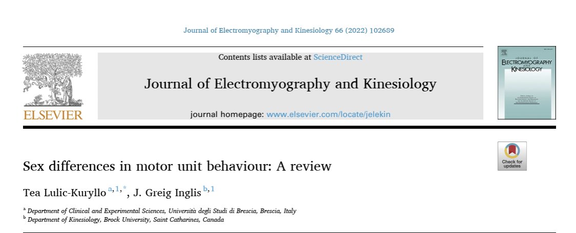 ISEK (@isekcongress) on Twitter photo 🔬 Top downloaded review in J Electromyogr Kinesiol: Sex differences in motor unit behavior by <a href="/tealulic/">Dr. Tea Lulic-Kuryllo 🧠👩🏼🔬</a>.
📉 Female underrepresentation hinders EMG insights.
📢 Call for sex-informed research.
👉 doi.org/10.1016/j.jele…
#Kinesiology #Electrophysiology #EMG #SexDifferences 🔬 Top downloaded review in J Electromyogr Kinesiol: Sex differences in motor unit behavior by <a href="/tealulic/">Dr. Tea Lulic-Kuryllo 🧠👩🏼🔬</a>.
📉 Female underrepresentation hinders EMG insights.
📢 Call for sex-informed research.
👉 doi.org/10.1016/j.jele…
#Kinesiology #Electrophysiology #EMG #SexDifferences