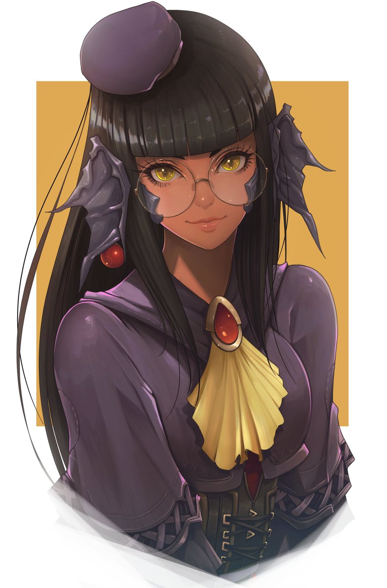 Nalala_ffxiv's tweet image. ffxiv au ra commission 💜💛