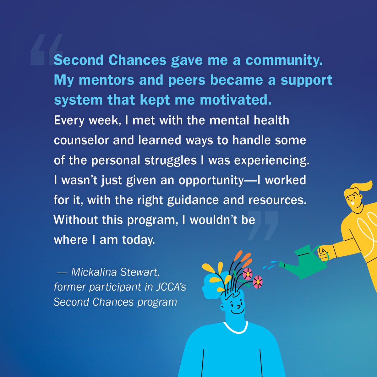 JCCA (@jccany) on Twitter photo โSometimes, the only thing standing between a young person and a successful future is a second chance.โ
In a column published in <a href="/amNewYork/">amNewYorkโข</a>, Mickalina Stewart, a former participant of Second Chances, shares how the program led to her personal growth.
ow.ly/RLI350Vx2Ui โSometimes, the only thing standing between a young person and a successful future is a second chance.โ
In a column published in <a href="/amNewYork/">amNewYorkโข</a>, Mickalina Stewart, a former participant of Second Chances, shares how the program led to her personal growth.
ow.ly/RLI350Vx2Ui