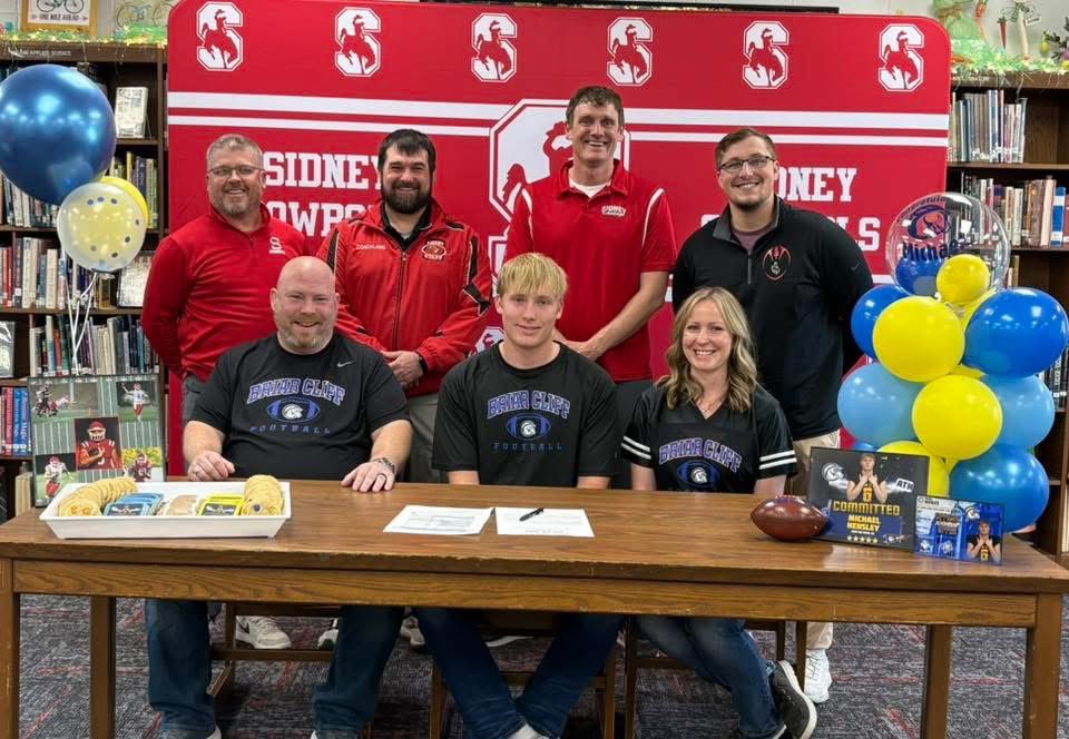 Michael Hensley (@mikavenhensley) on Twitter photo Had signing day to play football for <a href="/BriarCliffFB/">Briar Cliff Football</a> at my High School today. Thanks to <a href="/Sidney_AD/">Sidney_Activities</a> <a href="/SidneyCSDCowbo1/">SidneyCSDCowboys&Cowgirls</a> and <a href="/CoachBales44/">Eli Bales</a> for all your support! #ALLIN Had signing day to play football for <a href="/BriarCliffFB/">Briar Cliff Football</a> at my High School today. Thanks to <a href="/Sidney_AD/">Sidney_Activities</a> <a href="/SidneyCSDCowbo1/">SidneyCSDCowboys&Cowgirls</a> and <a href="/CoachBales44/">Eli Bales</a> for all your support! #ALLIN