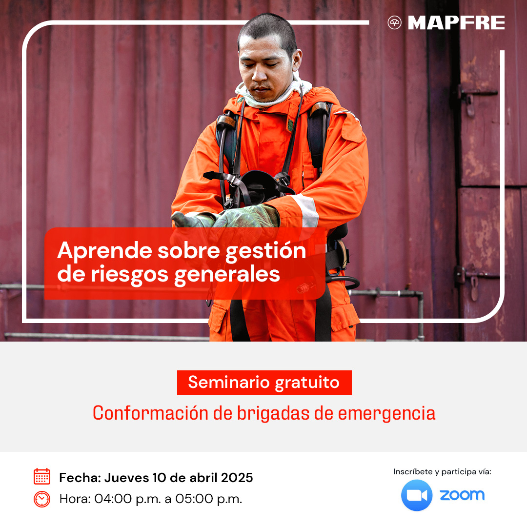 ¿Tu equipo está preparado para emergencias? 🚨 Aprende a formar y entrenar brigadas para una respuesta rápida y eficiente. Protege a tu organización con las mejores prácticas. ¡Inscríbete! bit.ly/4jNonOp
🗓️ Jueves 10
🕓 4:00 p.m.

#MAPFRE #WebinarMapfreRRGG