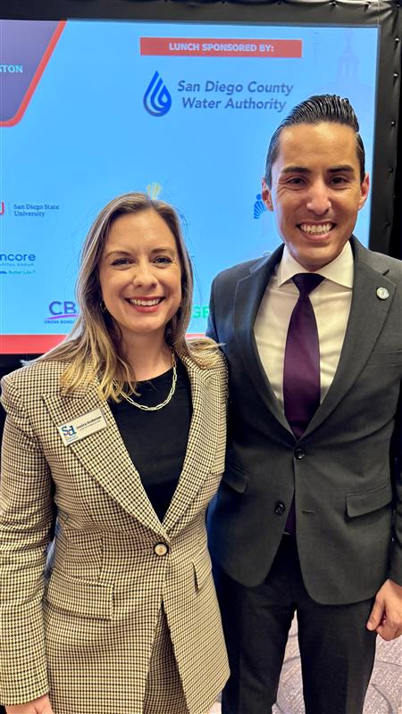 sdcwa's tweet photo. .@sdcwa Board Chair @TheNickSerrano kicked off @SDChamber’s Tuesday lunch sharing the challenges and opportunities facing the Authority, the vital role we play in the County, and our continued commitment to affordability.  
#SDinDC https://t.co/oMT1Q6s9Jl