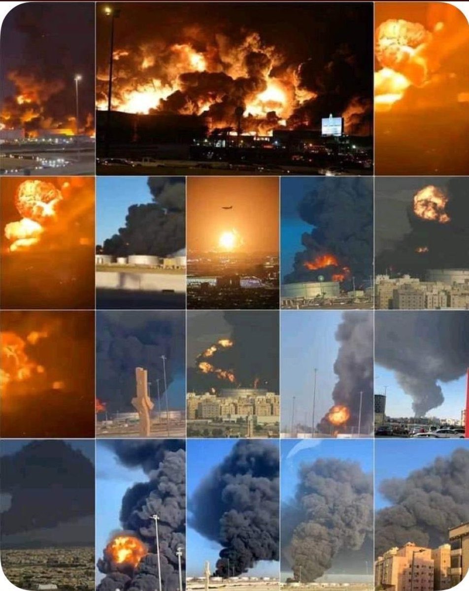 AngelVazquez40's tweet photo. Se preparan movimientos militares (Saudí/EEUU) en contra de Yemen, ambos al servicio de Israel.

A Arabia Saudí se le avisó: NO SE INVOLUCREN, CONVERTIREMOS LOS CIELOS —DE ARABIA SAUDITA— EN NUBES DE FUEGO
- Yemen

Saudí Aramco después de haber sido blanco de las FFAA de Yemen: https://t.co/0CiD1ds9xH