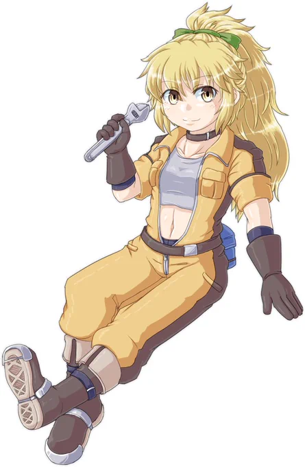 メカニック娘は霧ゲで出ていたサブキャラでたま～に描いたり描かなかったりしている(一本線まゆげ枠 