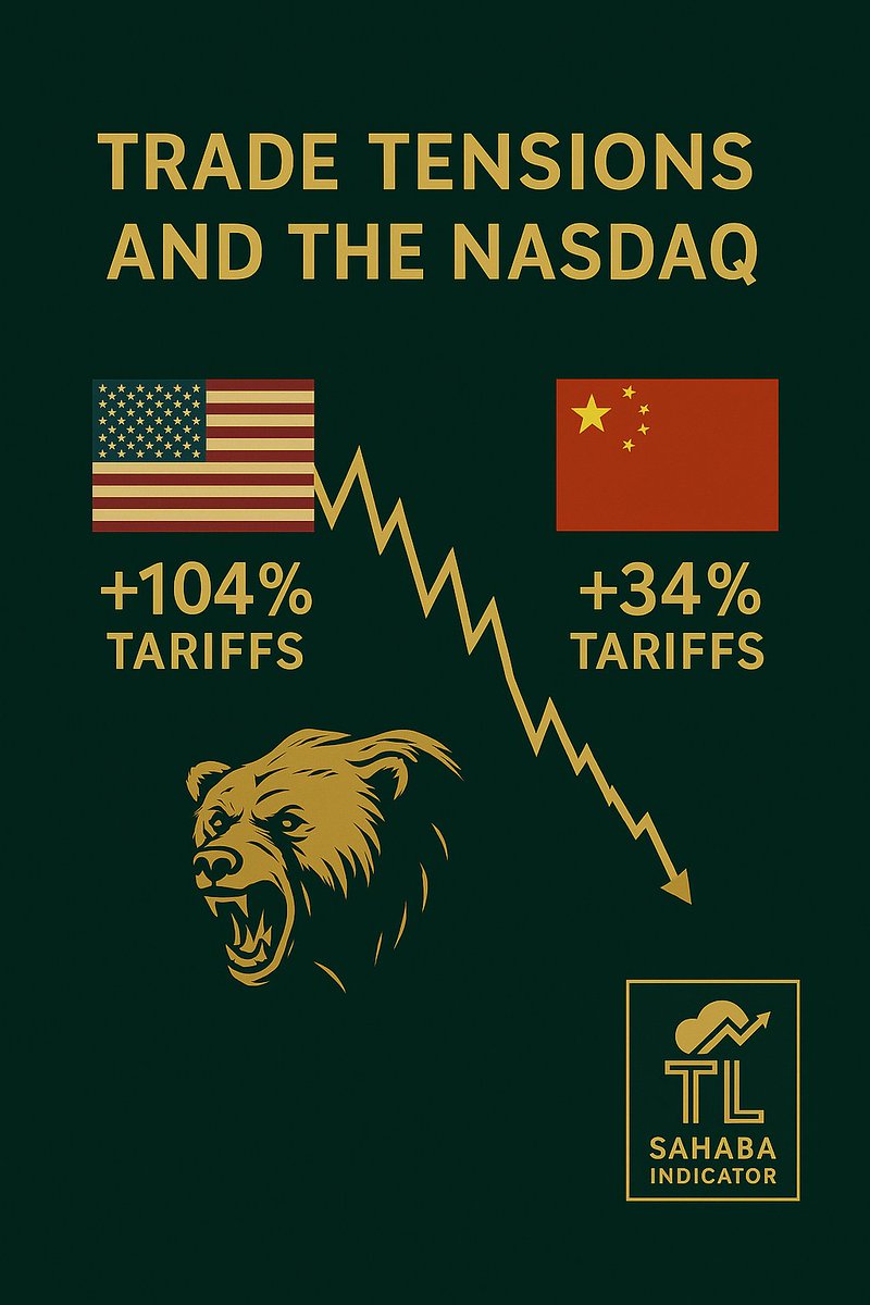 T_L_SA's tweet image. TRADE TENSIONS x TECH PRESSURE

As tariffs hit harder, Nasdaq feels the heat.

Global supply chains shake.
Margins shrink.
Smart bears are watching closely 🐻📉
#Sahaba #Nasdaq #Tariffs #TechStocks
📡 t.me/sahaba_TL
الخلاصة السحابية:
"ناسداك في مرمى النيران"
 — أي تصعيد