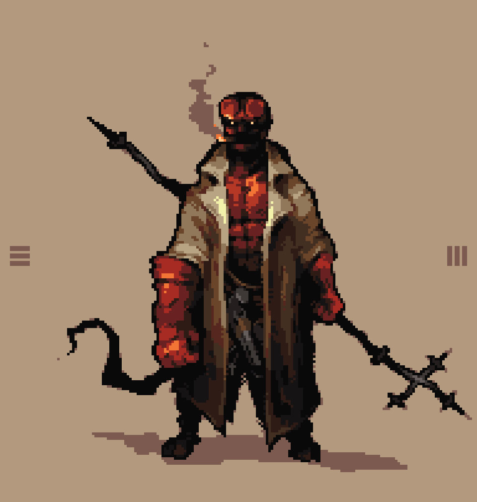 ento_mor's tweet image. Infernal man 😈
#pixelart