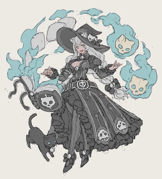 I'm really fond of how this kitty cat witch (aka Nekonyancer ) sketch turned out still: