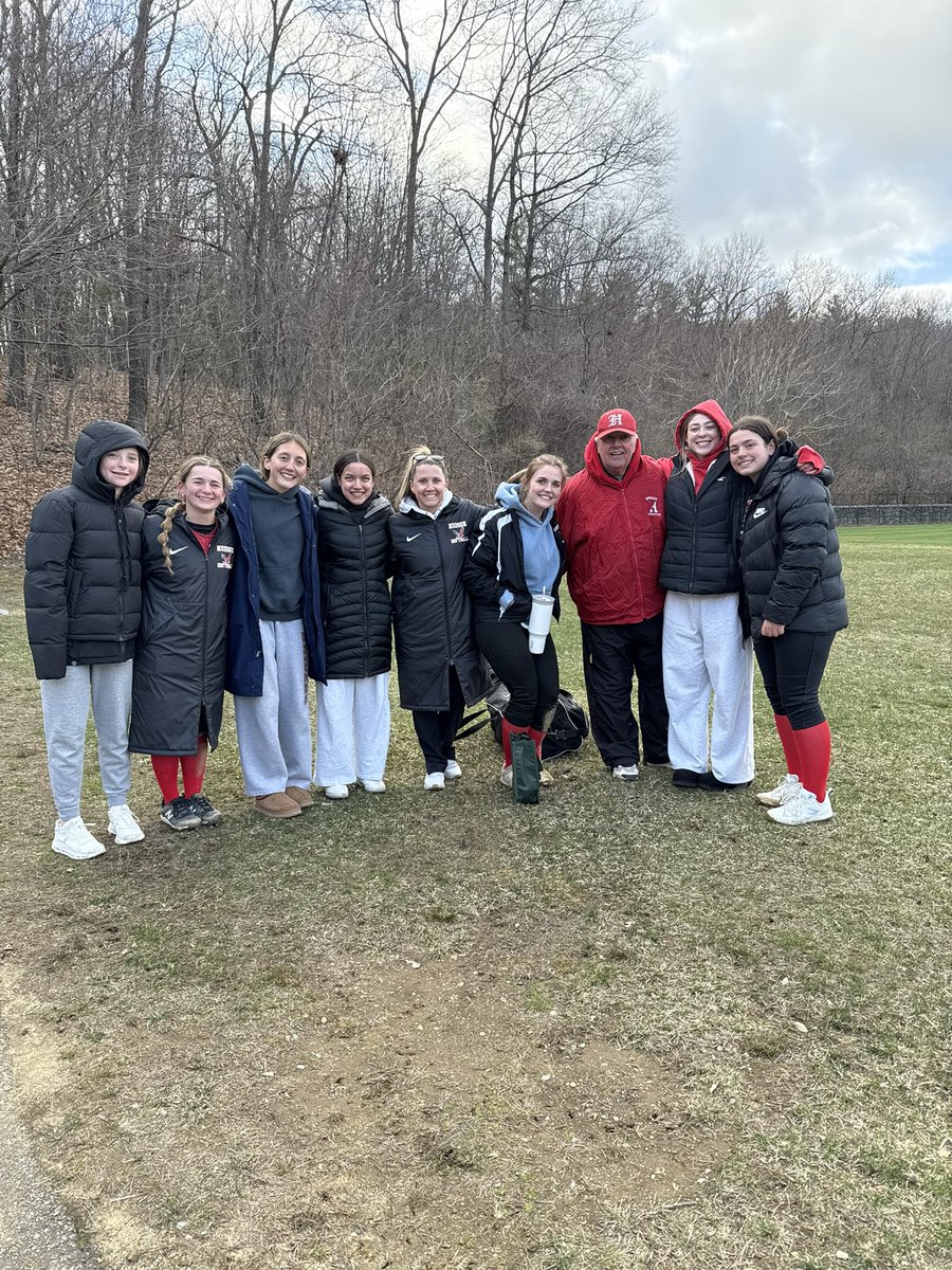 hawks_coachlb's tweet photo. Hawks with a 19-2 win on the road! Sprout 🌱goes to Stacy Lyons with her varsity hit! Thanks to our alumni for coming out to support in the cold! #playinginthesnow #howisshesafe @HHSHawksAD @tgsports @MetroWestSports https://t.co/Fu5IsnzXrT