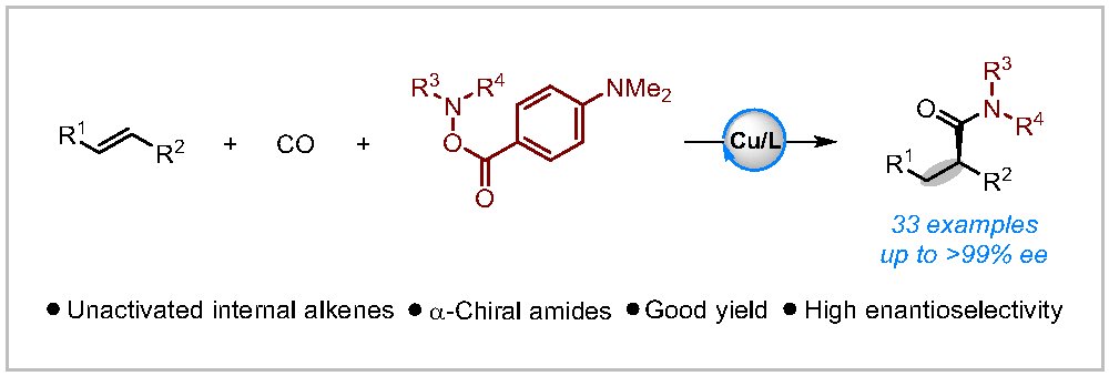 Copper-Catalyzed Asymmetric Hydroaminocarbonylation of Unactivated Internal Alkenes chinesechemsoc.org/doi/10.31635/c… 

#chemistry #openaccess #science #chemtwitter