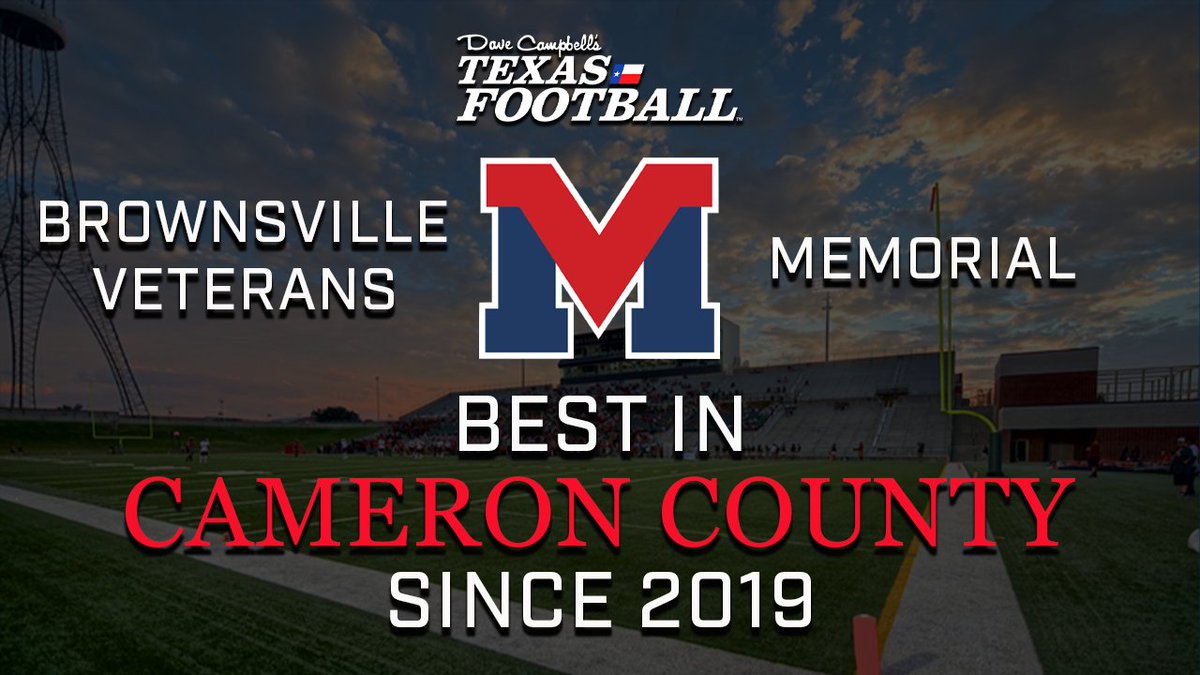 dctf's tweet photo. We're going through each Texas county and naming the BEST #TXHSFB program in each one since 2019 and the best team from last season.

@BrownsvilleVet1 (since 2019) &amp; @RHISD_Athletics (2024) are the best in Cameron County.

Full breakdown:
https://t.co/mOhO1JedqJ https://t.co/hPIGExtbVi