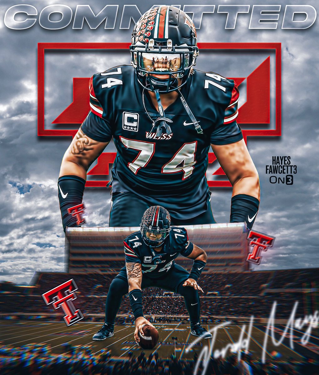 BREAKING: Class of 2026 IOL Jerald “JJ” Mays has Committed to Texas Tech, he tells me for @on3recruits

The 6’3 300 IOL from Pflugerville, TX chose the Red Raiders over SMU, Ole Miss, &amp; Oregon

“Just getting started. Wreck ‘Em.”

on3.com/db/jerald-mays…