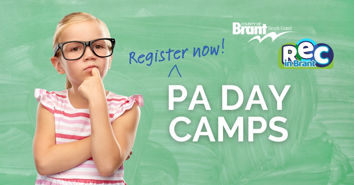 Looking for PA Day activities this week? We've got you covered! 

📍 PA Day Camp - Scotland CC
Activity: 7484

📍 PA Day Camp - Brant Sports Complex
Activity: 7527

📍 Youth Babysitting Course
Activity: 7524

Register using the Activity number at brant.ca/COBConnect