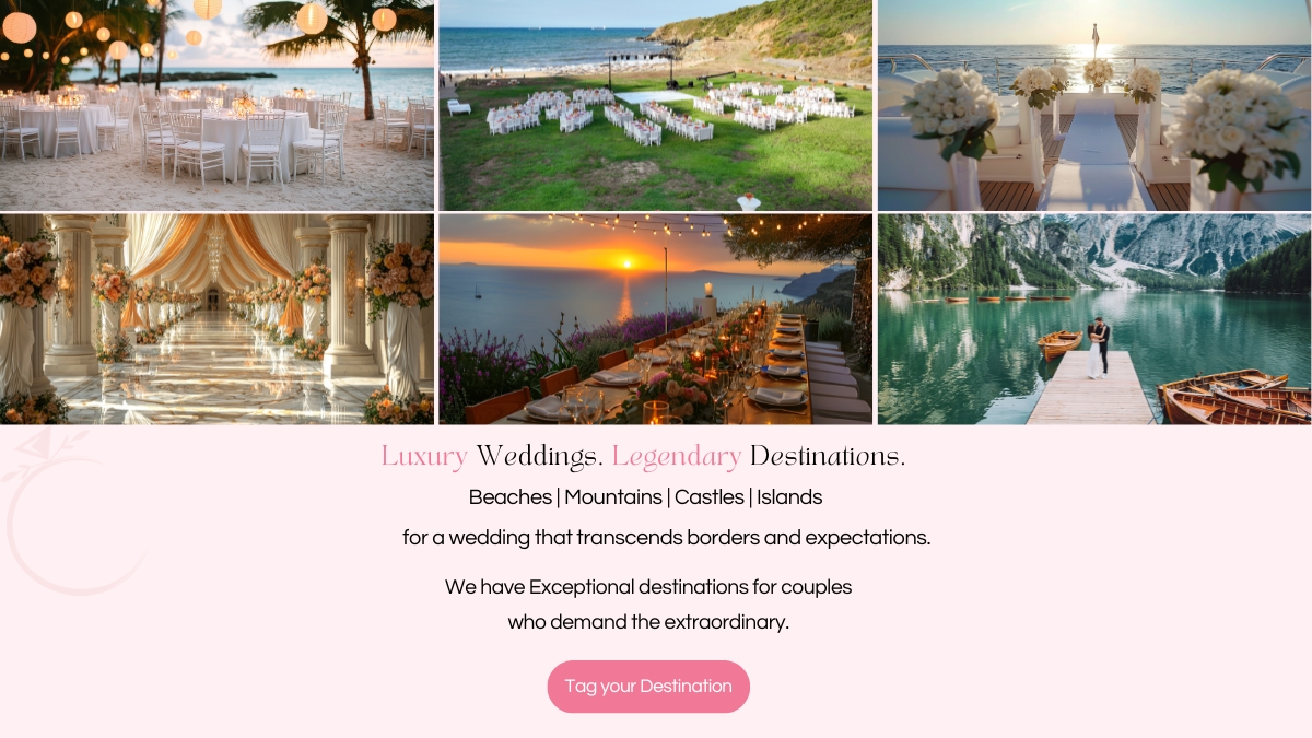 wedbook_ca's tweet photo. Luxury Weddings. Legendary Destinations.
Yachts • Palaces • Castles • Private Islands
Where unforgettable begins.
🌍 Tag your forever person.
#TheWeddingBook #LuxuryWeddings #WeddingGoals https://t.co/CFszI3LIKu