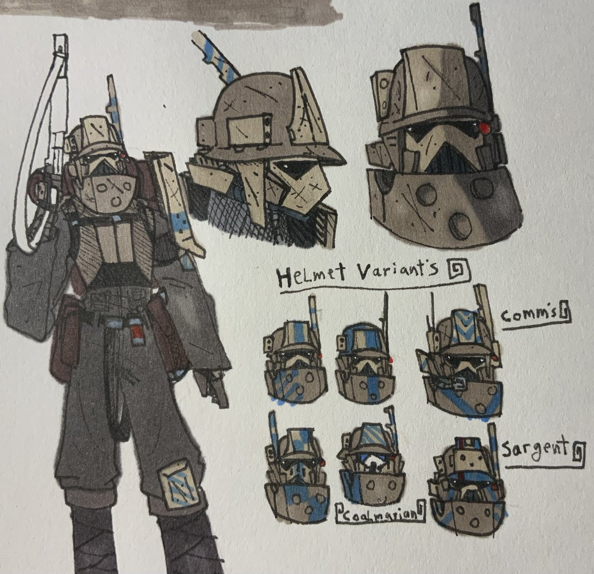 [Rusty’s Brigade: Reference Doodles 08/04/25]
A verity of sketches and doodles for the Freelance Warm grey Merc Group “Rusty’s Brigade”