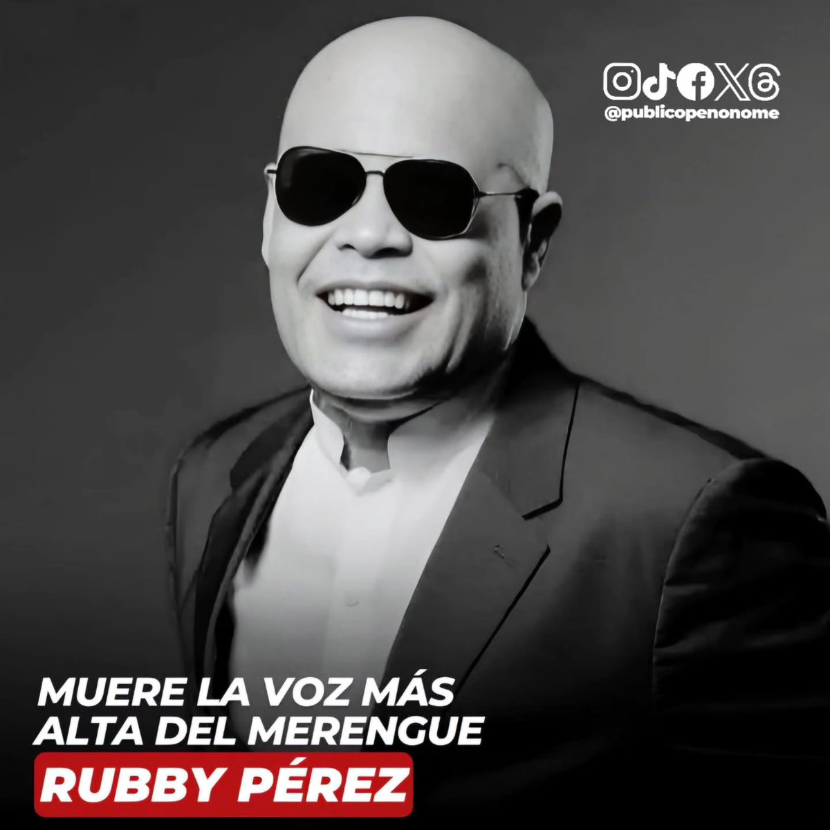 publicopenonone's tweet photo. #ULTIMAHORA 🚨 AUTORIDADES CONFIRMAN FALLECIMIENTO DEL ARTISTA DEL MERENGUE RUBBY PÉREZ 

Las autoridades confirmaron este martes que fue encontrado el cuerpo sin vida del artista Ruby Pérez, tras el colapso del techo de la discoteca Jet Set la madruga de este 8 de abril. https://t.co/xHvaHNJm5h
