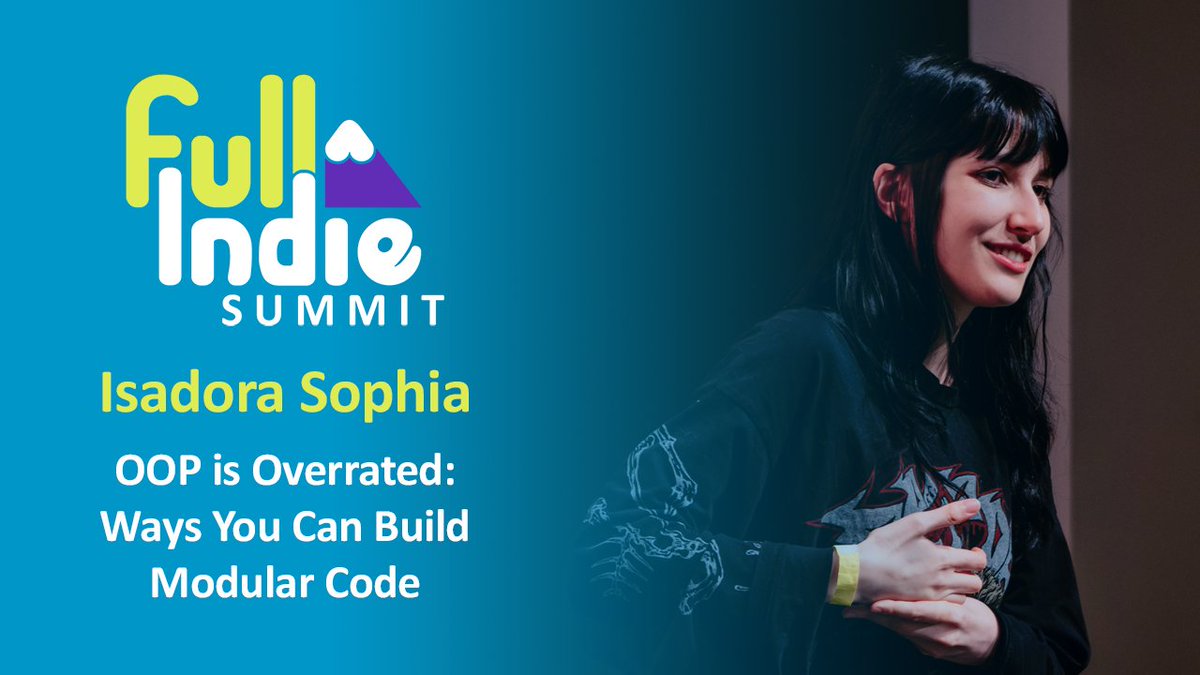 FullIndie's tweet image. 📢 OOP IS OVERRATED!!
Learn the different methods and benefits of building modular code in this Full Indie Summit 2024 talk from Isadora Sophia, @coldbloodinc co-founder and Murder Engine creator!
📺 youtu.be/PrKkIX-jizY