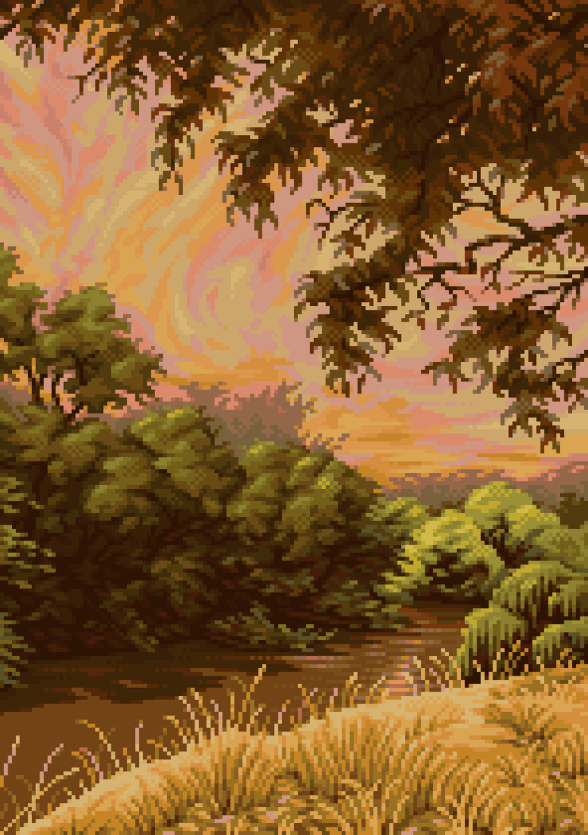 ArtfromtheArch's tweet photo. Happy #PortfolioDay !! I'm a pixel artist who likes to make landscapes and would love to sell prints one day!
#pixelart https://t.co/PIO04x3KYa