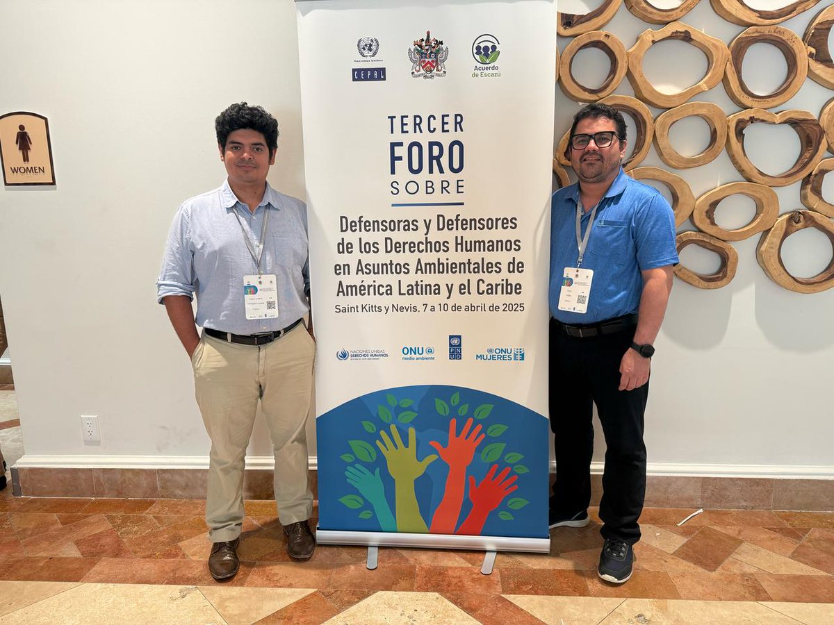 Como parte del Equipo Escazú de El Salvador, Edgard Vanegas y César Artiga, participan en el 3° Foro sobre Defensorxs Ambientales del Acuerdo de Escazú en St Kitts &amp; Nevis dónde se trabaja la implementación del Plan de Acción Regional para cumplir con el Art.9 <a href="/cepal_onu/">CEPAL</a> <a href="/OACNUDH/">OACNUDH</a>