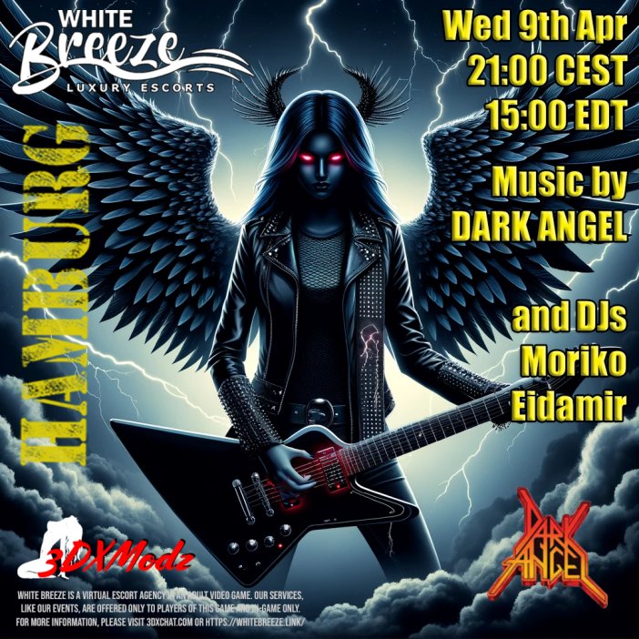 Lets Rock White Breeze Hamburg ✊👊👊See you there tonight 
#3dxchatgame <a href="/WhiteBreeze_3dx/">White Breeze</a>