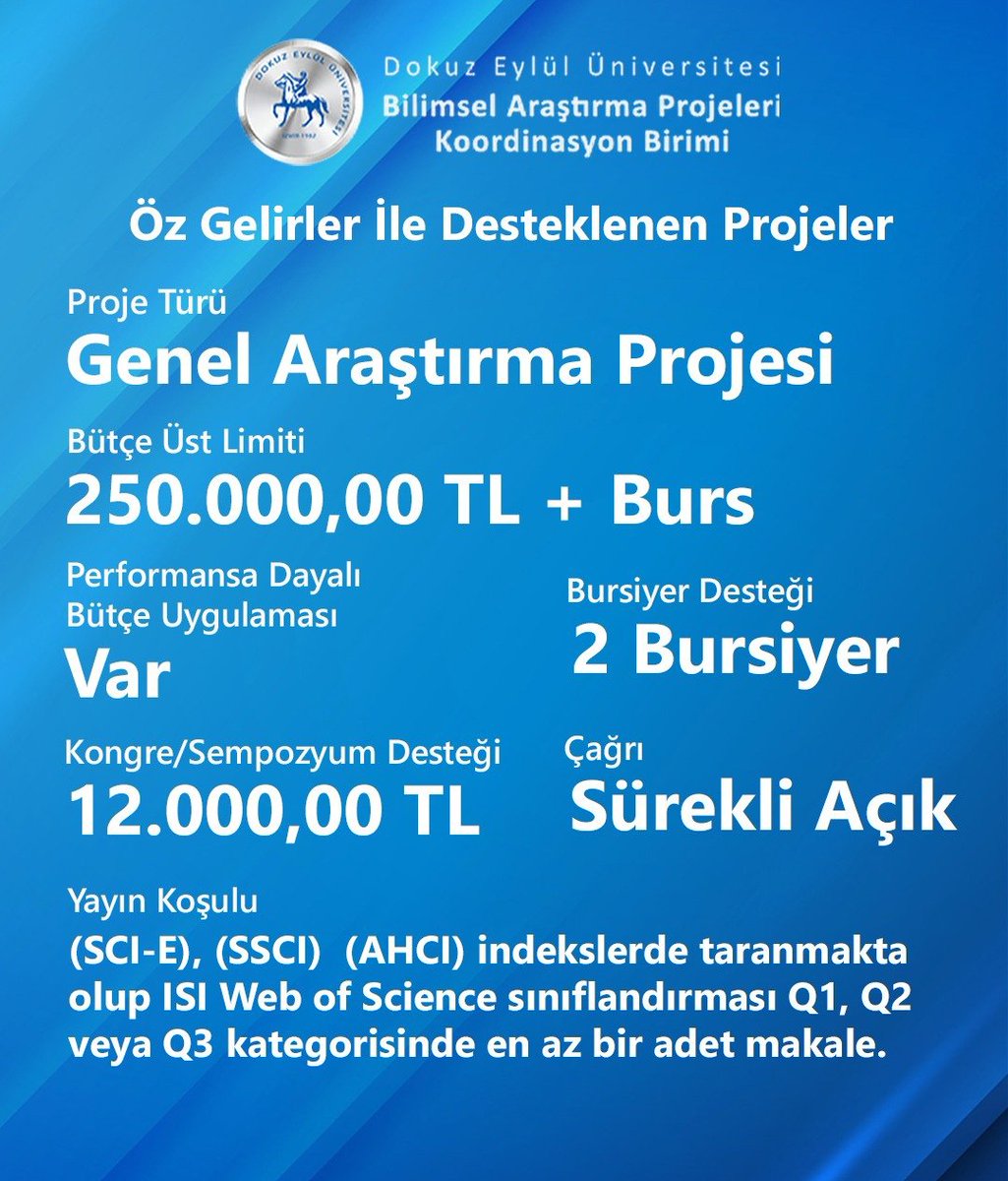 DEÜ BİLİMSEL ARAŞTIRMA PROJELERİ KOORD. BİRİMİ (@deukoord) on Twitter photo 