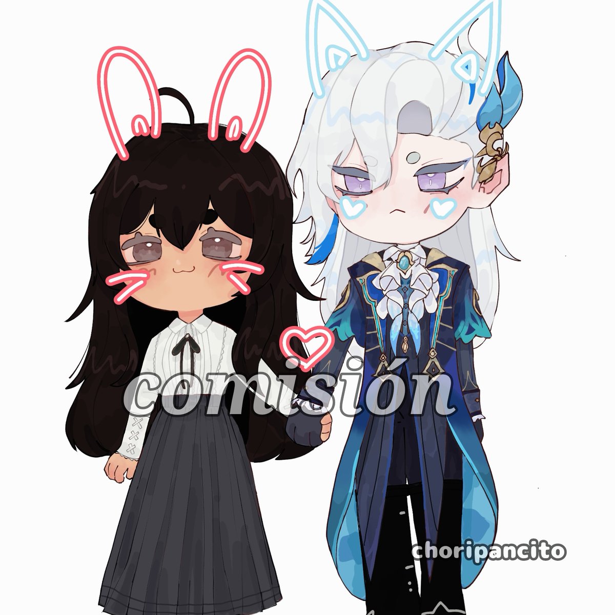 Choripancit0's tweet photo. @rurumirai_xoxo Hi😸, my name is choripancito i'm a digital artist and I like cute things, so I especially draw chibis https://t.co/TjkUUTdVTb