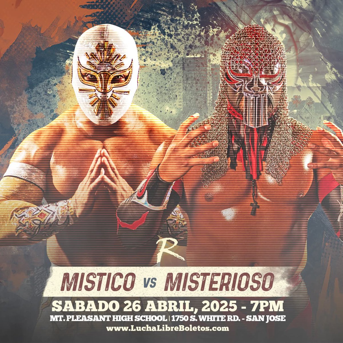 PWRevolution's tweet photo. 💥MATCH ANNOUNCEMENT💥
Pro Wrestling Revolution - San Jose, April 26th

PRO WRESTLING REVOLUTION WORLD HEAVYWEIGHT TITLE
Mistico vs. El Misterioso (c)

📆 April 26th, 2025
🎟 https://t.co/nkNntsolKo
📍 San Jose, California 

#viva #luchalibre #sanjose #CMLL https://t.co/XMmJuJsugK