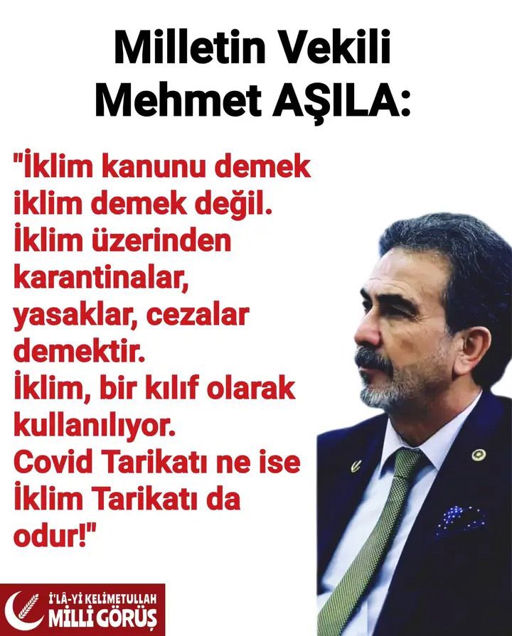 #İklimKanunuİhanettir 
#İklimKanunuKöleliktir 
#KaraKanunuİmzalama 
#VekilÜlkemiSatma 
#YeşilSahtekarlık
Teşekkürler değerli vekilim 
<a href="/mehemmed19/">Mehmet Aşıla</a>