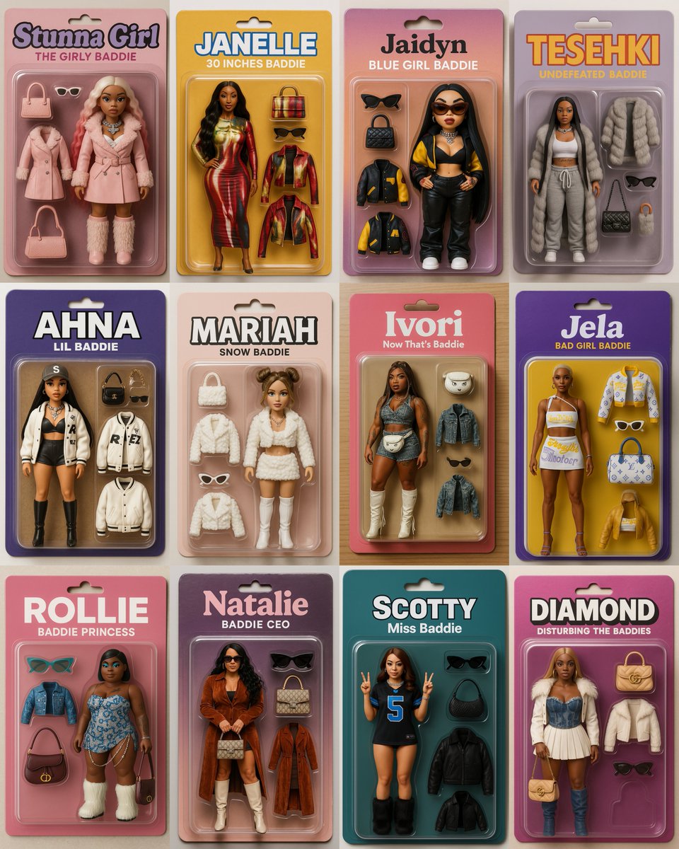 bgctea2020's tweet photo. The Baddies as collectible dolls! 🤩 https://t.co/ZyrgaTmPjo