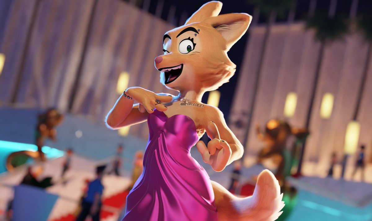 She's out having a blast 
3D render and 3D model by ME (Bradley!)