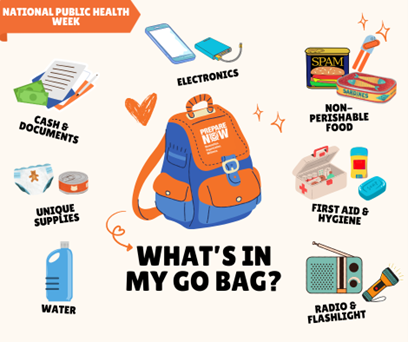 PrepareNOWHI's tweet photo. To prepare, start by stocking your emergency kit! Pack food, water &amp; supplies to last 14 days. What item in your go bag is the most important to you? Visit https://t.co/JgWMDg3ITS for a "Take 10" list of items to pack NOW—in 21 languages. #NPHW #ItStartsHereHI #NPHW #PrepareNOWHI https://t.co/T07RZW5tiJ