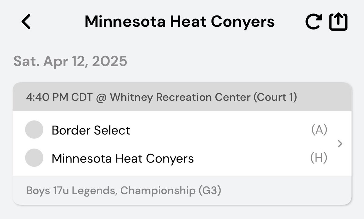 Minnesota Heat Conyers (@heatconyers) on Twitter photo We open up our season this weekend at the Comets Shootout in St. Cloud, MN! First game is Saturday at 4:40 vs Border Select at the Whitney Rec Center! Come check out this super talented hard working squad! π₯π <a href="/RyanJamesMN/">Ryan James</a> <a href="/PHCircuit/">Prep Hoops Circuit π</a> <a href="/tchoopsczar/">Twin Cities Hoops Czar</a> <a href="/streethistory/">StreetHistory Videos</a> <a href="/FreshCoastHoops/">Fresh Coast Hoops</a> We open up our season this weekend at the Comets Shootout in St. Cloud, MN! First game is Saturday at 4:40 vs Border Select at the Whitney Rec Center! Come check out this super talented hard working squad! π₯π <a href="/RyanJamesMN/">Ryan James</a> <a href="/PHCircuit/">Prep Hoops Circuit π</a> <a href="/tchoopsczar/">Twin Cities Hoops Czar</a> <a href="/streethistory/">StreetHistory Videos</a> <a href="/FreshCoastHoops/">Fresh Coast Hoops</a>