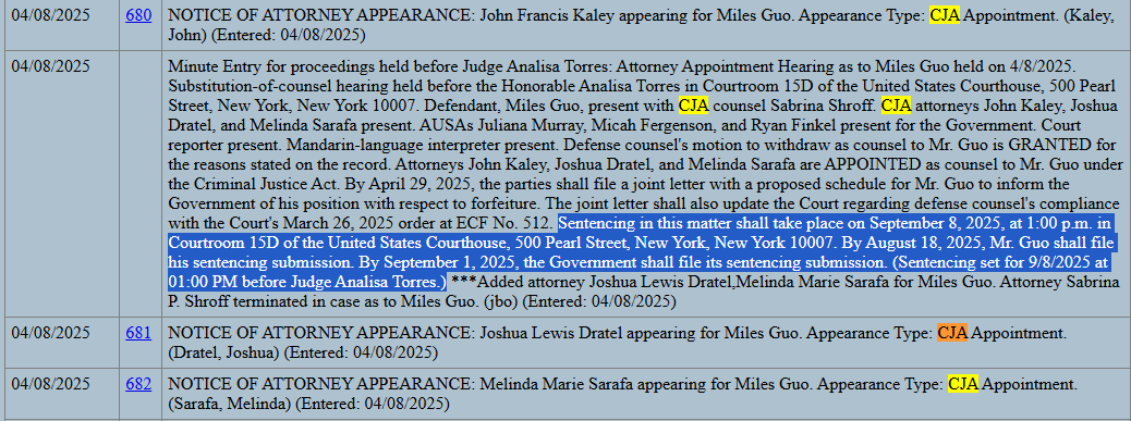 waterlapin1111's tweet image. 司法案 Doc 680-682
《新中国总律师书记更迭》
『习(Si)下CJA上』
法官：
快速判决，由于七哥没钱给习(Si)大大继续打关税战。新中国总律师书记由咱直接指派，咱一次送上三位CJA，免费的，让七哥早日上路。
量刑日订在瘟龟5年9月8日午时！
龟七氏在8月18日提交量刑报告！
帝欧爵在9月1日提交量刑报告！