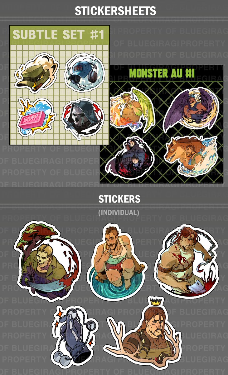 my store (bluegiragistore.com) will open for preorders for all my original stock IN ADDITION TO these new designs from 11th 8:25AM AEST to the 16th 5:00PM AEST.

more info in thread! (1/4)