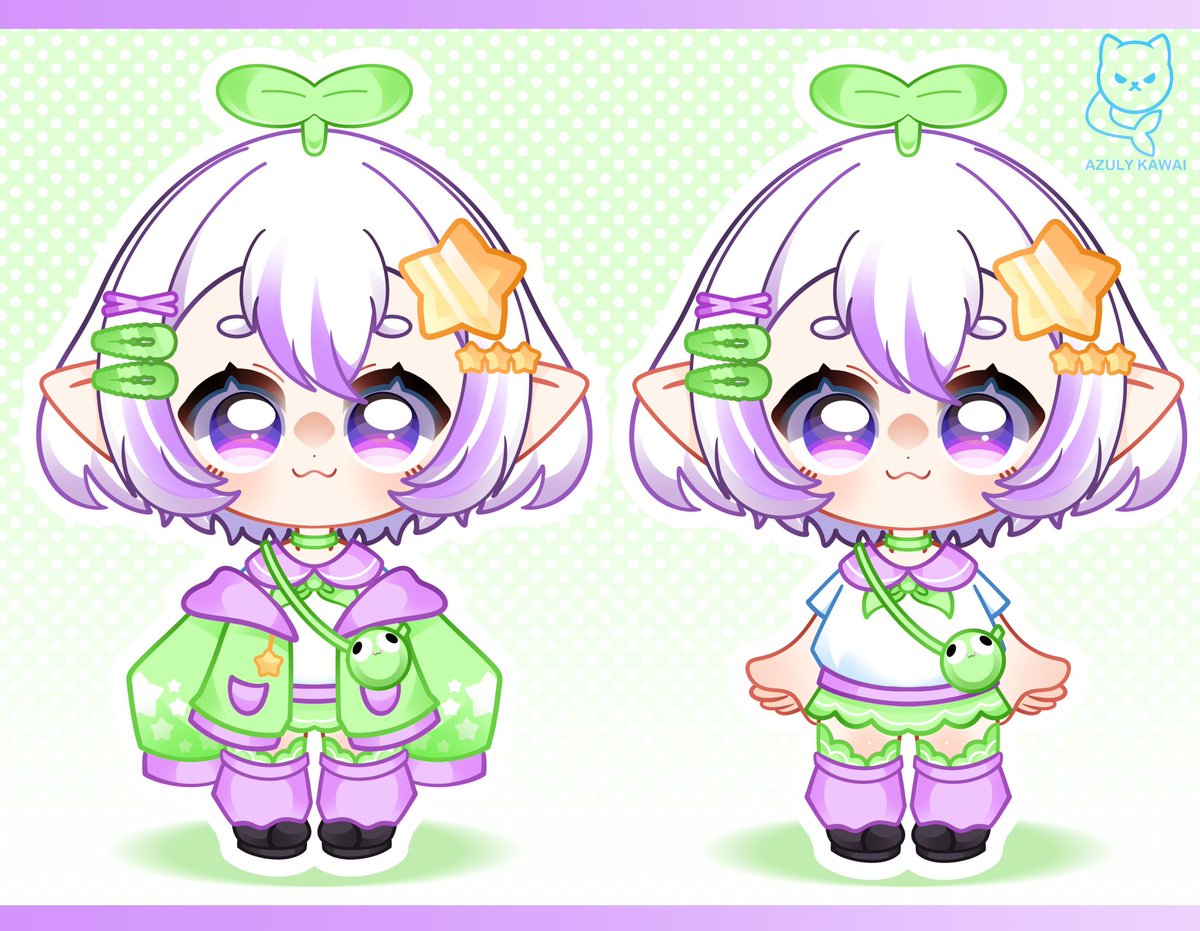 azulykawai's tweet photo. Hiii  #PortfolioDay my name is azulyyyy 🤓☝️I draw a few things too, mostly chibi VTuber models! https://t.co/LnLSb4I1cb