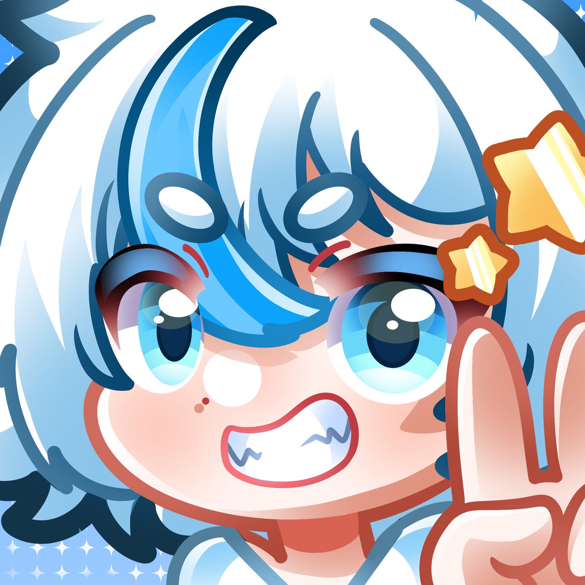 azulykawai's tweet photo. Hiii  #PortfolioDay my name is azulyyyy 🤓☝️I draw a few things too, mostly chibi VTuber models! https://t.co/LnLSb4I1cb