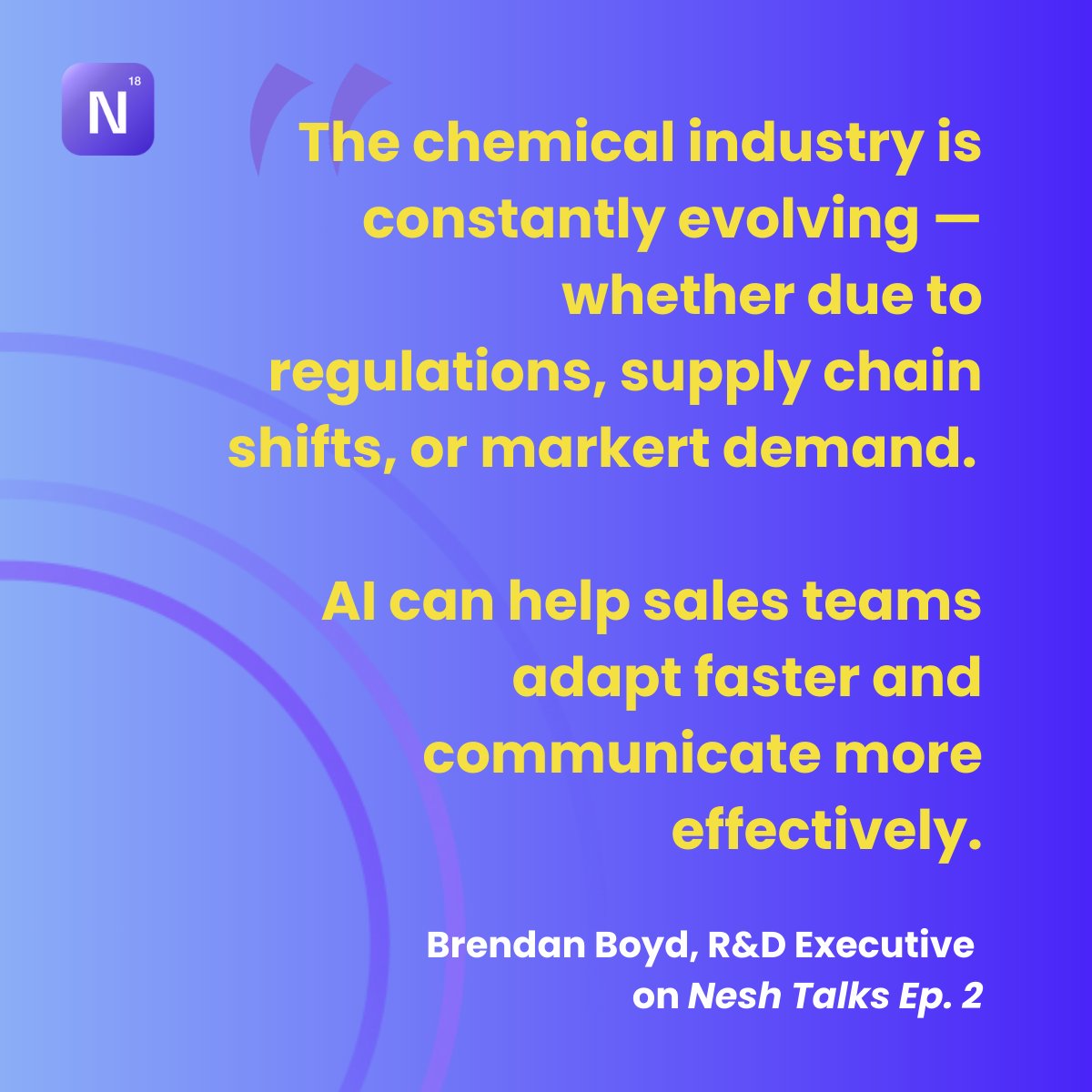 Did you miss episode 2 of Nesh Talks? We covered how to leverage AI across the chemical manufacturing value chain.

Catch the 9-minute video or the read the transcript on our blog here:
hubs.la/Q03fnzFq0