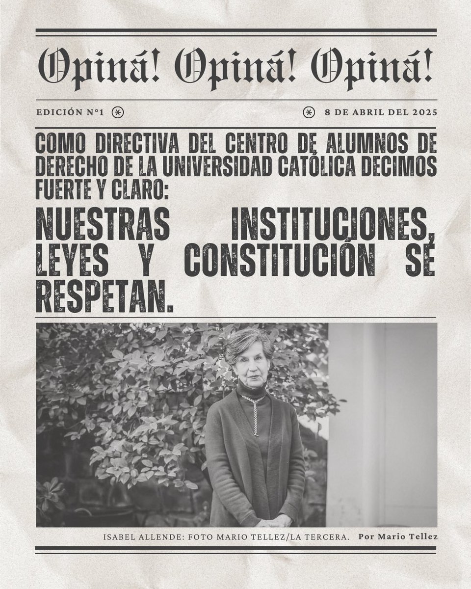 Centro de Alumnos Derecho UC tweet media