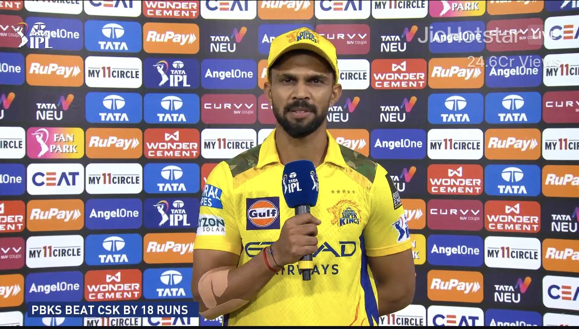 StanMSD's tweet photo. 'It was spot on in the batting perspective. Lot of positives in the batting department. We were two three hits away today' : Ruturaj Gaikwad https://t.co/EKHpFy37rz