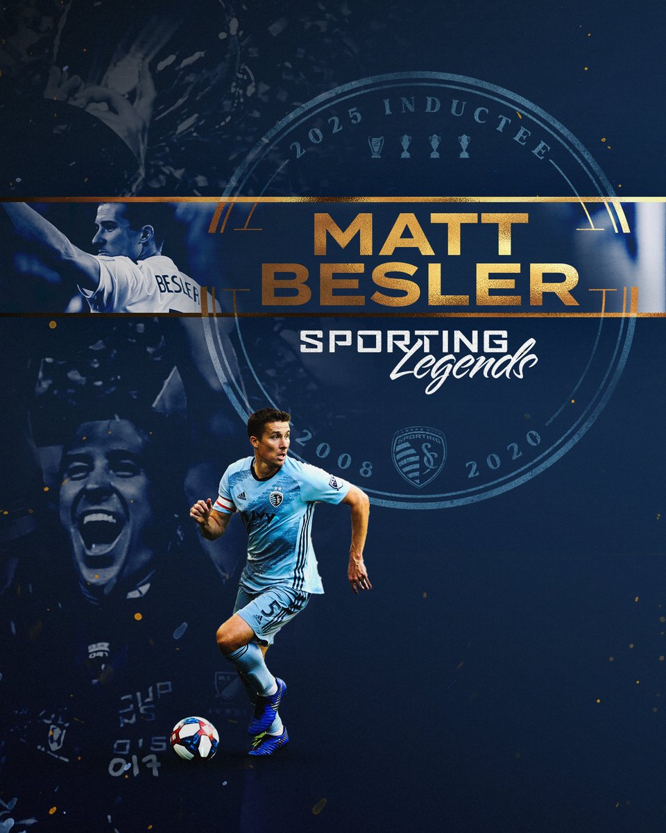 SportingKC's tweet photo. Captain. Champion. Legend. 

Congratulations to our 2025 Sporting Legends inductee: Matt Besler! 

📰: https://t.co/E5SEioBOrF https://t.co/tokg407Xcw
