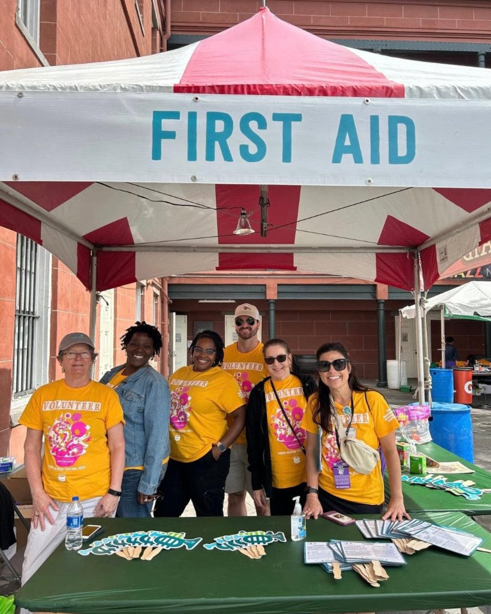 FQFestNOLA's tweet image. A good fest means feeling your best! Thanks to @lcmchealth, our official healthcare partner, five first aid tents are available for quick refreshes or extra care. Stay safe & keep the good times rolling!
#FrenchQuarterFest #LCMCHealth #KeepingYouWellNOLA