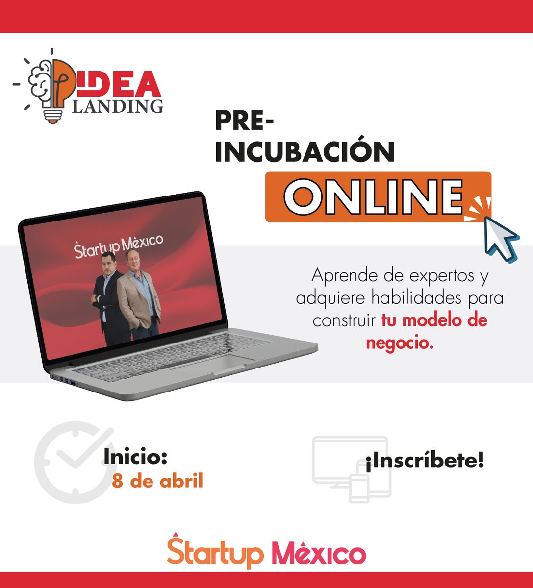 startupmexico's tweet photo. 🚀 Convierte tu idea en un negocio sólido.

Tu camino al emprendimiento comienza aquí. En #IdeaLanding, aprenderás a validar tu idea y estructurar un modelo de negocio real.

🔥 Precio de lanzamiento: solo $999 MXN

🔗 Inscríbete ahora: https://t.co/GshDWV3Epa https://t.co/H9LoP1ESRV