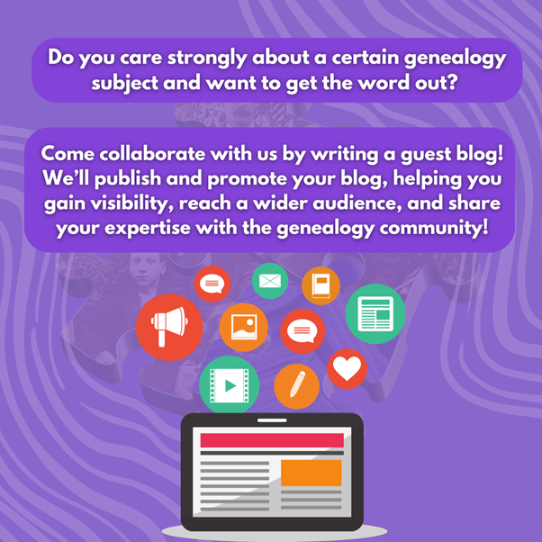 Got a passion for genealogy and a story to share? 📝✨
 
Write a guest blog with us! We’ll publish and promote your post, helping you reach a wider audience. Get in touch today!

#Genealogy #AncestryHour