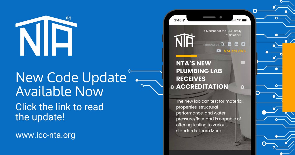 ICCNTA's tweet image. A new code update has been published for the State of Tennessee. Click the link below to view the details and subscribe to receive updates directly to your inbox.
bit.ly/4cinlXm
#codeupdate #tennessee #offsiteconstruction