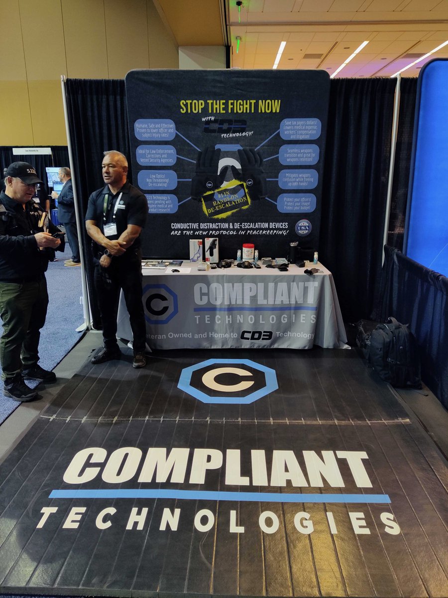 CompliantT_CD3's tweet photo. Set up and ready to go at the Border Patrol Security Expo in Phoenix, Arizona. Stop by booth #1111 to see why we say "Feeling Is Believing." 
#BorderSecurity https://t.co/kAV20RIMjG
